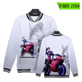Cyberpunk 2077 Jacket Baseball Uniform Long Sleeve Fleece Button Jacket
