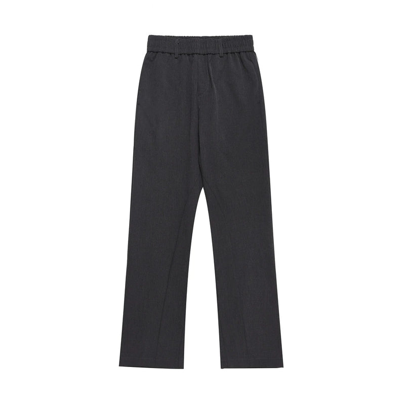 Men Sweatpants Back-Leg Zipper Split Draping Suit Pants Loose Flared Trousers Casual Pants