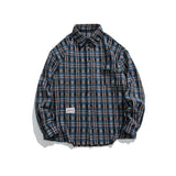 Unisex Jacket Autumn Thick Checks Shirt