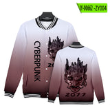 Cyberpunk 2077 Jacket Baseball Uniform Long Sleeve Fleece Button Jacket