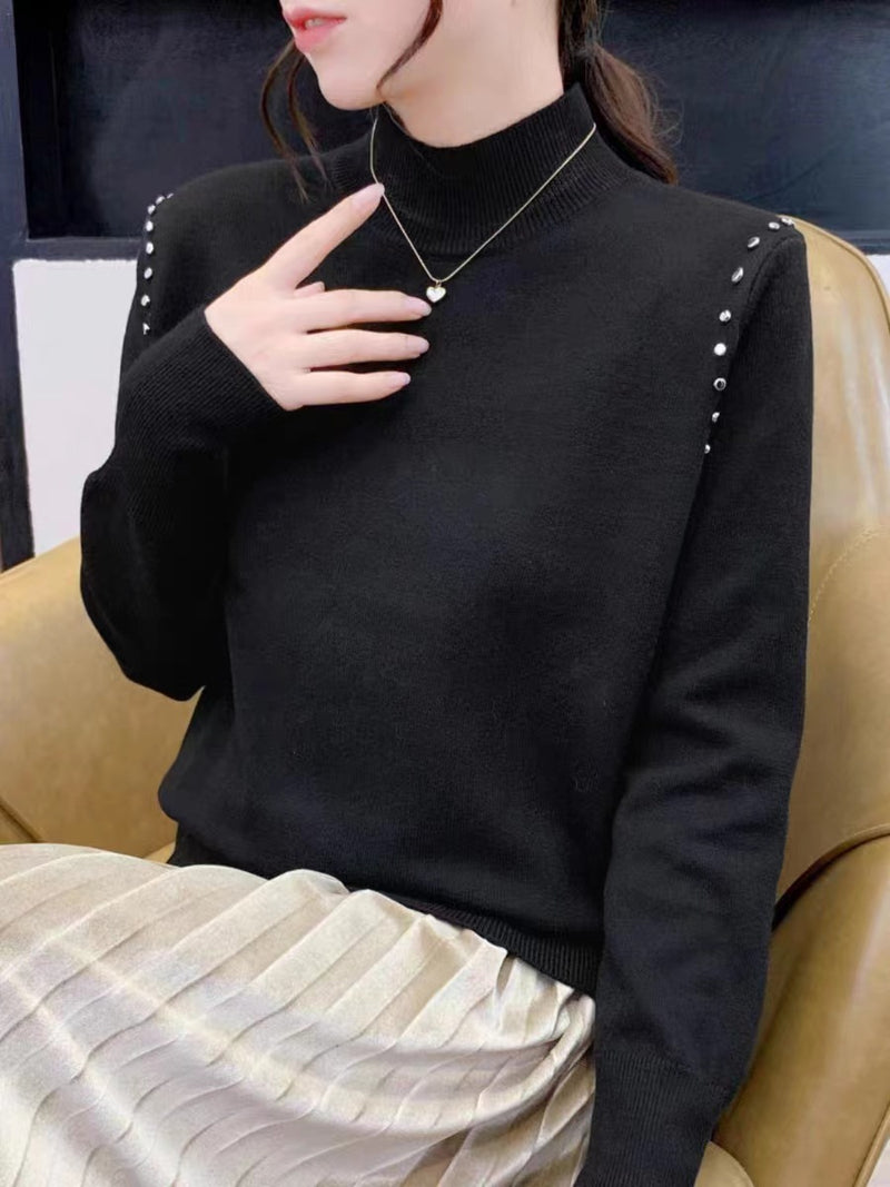 Women Knitwear Autumn and Winter Turtleneck Sweaters Bottoming Shirt