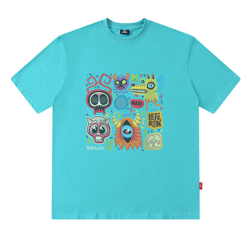 Men T Shirt Hip Hop Couple Short Sleeve T-shirt Loose Half Sleeve T-shirt