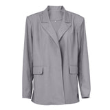 Women Trench Coat Autumn and Winter Suit Women's Simple Advanced Sense Jacket Long-Sleeved