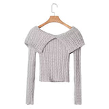 Women Sweater Knitwear Fall Slim Fit Double Zipper Sweater