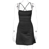 Women Dresses Autumn and Winter Backless Sling Dress