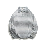 Unisex Sweater Winter Lapel Gradient Sweater