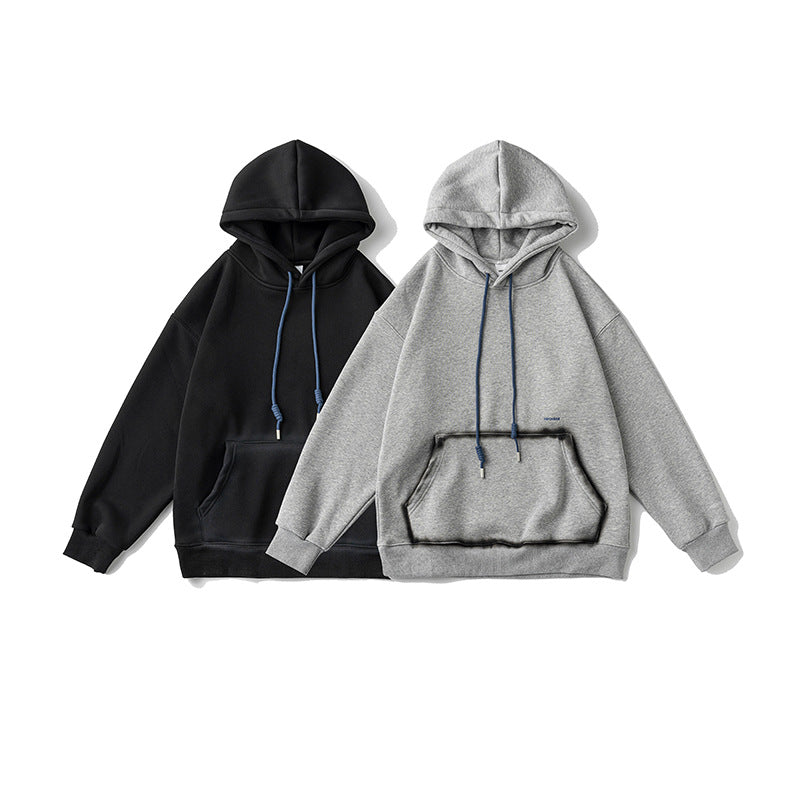 Unisex Winter Cotton Coat Retro Loose Fleece Lined Warm Top