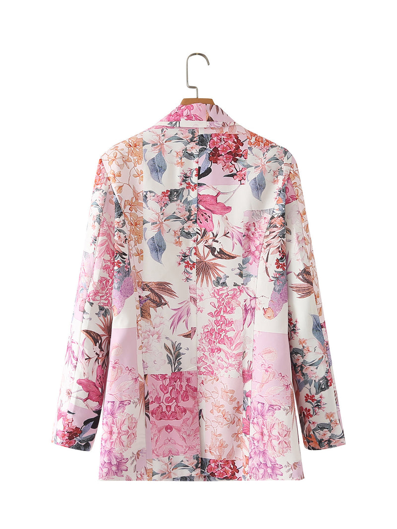 Women Suits Autumn Printed Suit Coat Suit