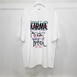 Vetements T Shirts Vtm Werther Cute Washed Loose Short Sleeve Men and Women