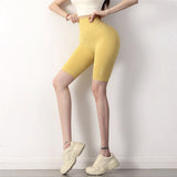 Women Yoga Sports Shorts Fitness Pants Women Stretch Skinny Hip Raise Fifth Pants Training Shorts
