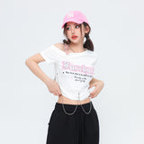 Women Vest Retro Short Sling Top Y2g Slim-Fit Short-Sleeved T-shirt