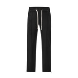 Men Sweatpants Casual Suit Pants Men Loose Comfortable Side Zipper Slit Straight-Leg Trousers