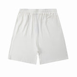 Men Shorts Hip Hop Heart Graffiti Sports Shorts Loose Wide Leg Pants