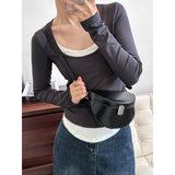 Women T Shirt Slim Fit T-shirt round Neck