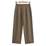 Women Sweatpants Spring and Autumn Loose Straight Casual Khaki Wide-Leg Pants