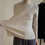 Women Knitwear Autumn and Winter Turtleneck Knitted Bottoming Shirt