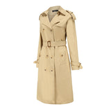 Women Trench Coat Long-Sleeved Lapel Coat