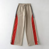 Women Sweatpants Overalls Retro Wide-Leg Pants