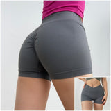 Women Yoga Sports Shorts Yoga Shorts Elastic High Waist Running Workout Shorts