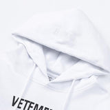 Vetements Hoodie VTM Letter Photo Velvet Padded Loose Hooded Sweater