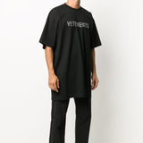 Vetements T Shirts VTM Hot Drilling Large Outline OS Version Men's and Women's Short-Sleeved T-shirt