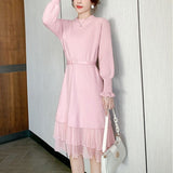 Women Knitted Pullover Autumn and Winter Knitting Dress