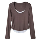 Women T Shirt Slim Fit T-shirt round Neck