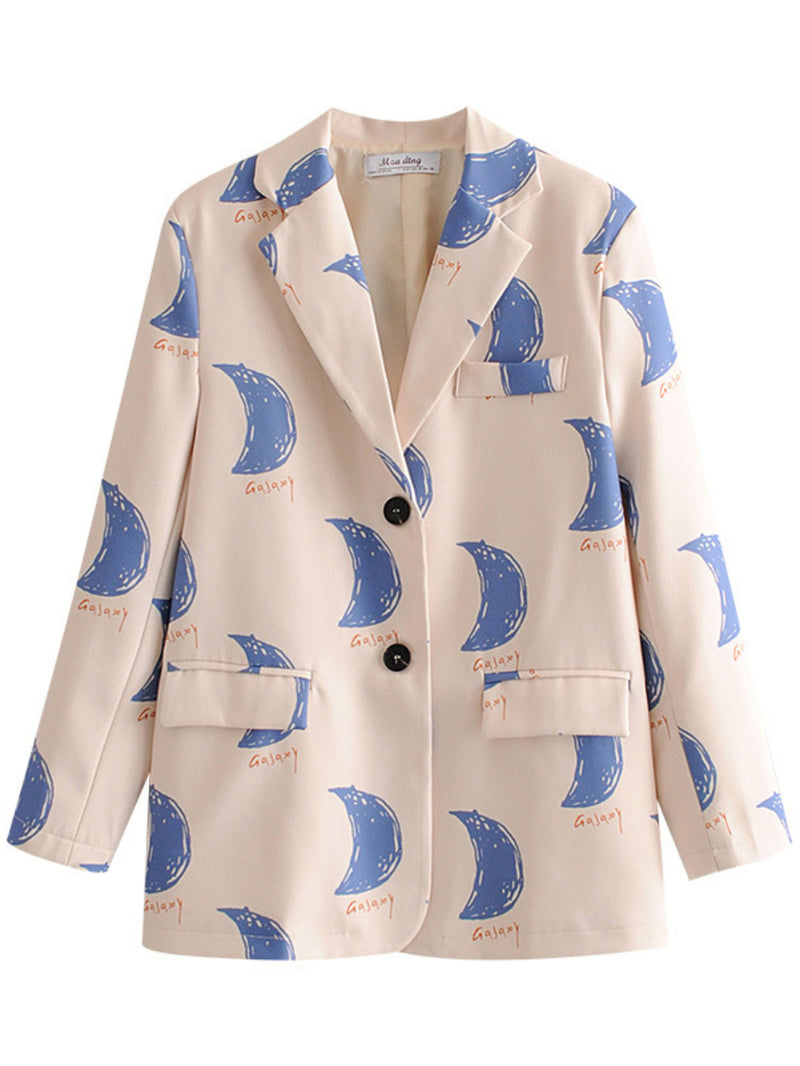 Women's Suits Graffiti Printing Loose Suit Jacket Women's Casual Suit