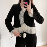 Women Suits Fall Classic Style Short Suit Cardigan Coat