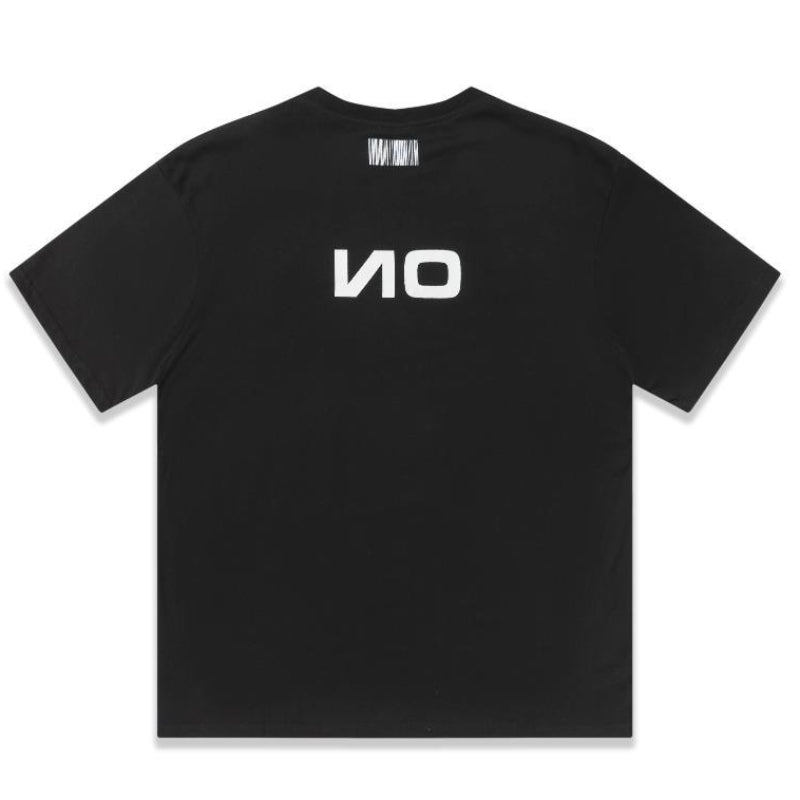 Vetements T Shirts VTM Yes No Striped Printed round Neck Short Sleeve T-shirt