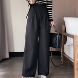 Women Sweatpants Spring and Autumn Loose Straight Casual Khaki Wide-Leg Pants