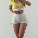 Women Yoga Sports Shorts Women's High Waist Yoga Slim Fit Fitness Pants
