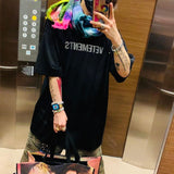 Vetements T Shirts VTM Hot Drilling Large Outline OS Version Men's and Women's Short-Sleeved T-shirt