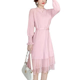 Women Knitted Pullover Autumn and Winter Knitting Dress