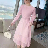 Women Knitted Pullover Autumn and Winter Knitting Dress