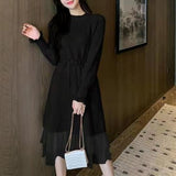 Women Knitted Pullover Autumn and Winter Knitting Dress
