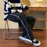 Men Jeans Vintage Jeans Summer Wide Leg Trousers Straight Pants
