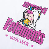 Vetements T Shirts Spring/Summer Loose Casual Short Sleeve VTM Unicorn Printed Short Sleeve T-shirt
