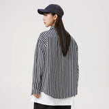 Unisex Jacket Autumn Striped Shirt