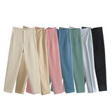 Women Sweatpants Straight Harlan Casual Suit Pants