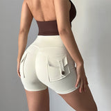 Women Yoga Sports Shorts Workwear Tight Shorts Quick-Drying Running Fitness Shorts