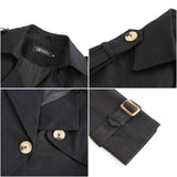Women Trench Coat Long-Sleeved Lapel Coat