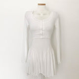Women Dresses Sexy Stretch Slim Strap Dress Cardigan