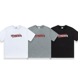 Vetements T Shirts VTM Letter Stamp Printed round Neck Short Sleeve T-shirt
