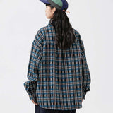 Unisex Jacket Autumn Thick Checks Shirt