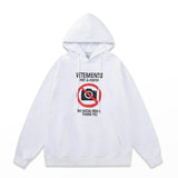 Vetements Hoodie VTM Letter Photo Velvet Padded Loose Hooded Sweater