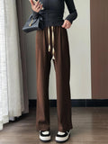 Women Sweatpants Autumn Straight Wide Leg Pants Harem Sweatpants