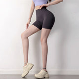 Women Yoga Sports Shorts Peach Hip Raise Fitness Shorts
