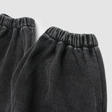 Men Sweatpants Washed and Worn Long Sports Pants Loose-Fit Tappered Trousers Minimalism Casual Pants