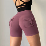 Women Yoga Sports Shorts Workwear Tight Shorts Quick-Drying Running Fitness Shorts